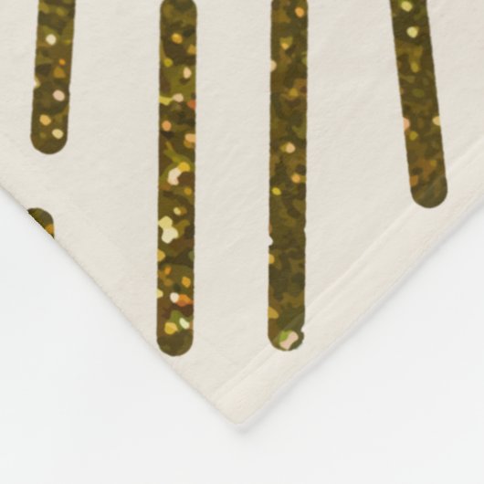 Couverture Polaire Parties scintillant rétro, soleil doré avec rayons (Coin)