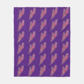 Couverture Polaire Parties scintillant rose bleu Coeurs Art Fleece Je (Devant)