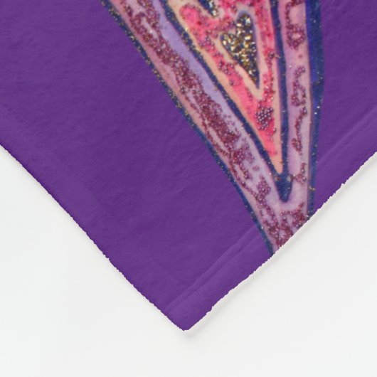 Couverture Polaire Parties scintillant rose bleu Coeurs Art Fleece Je (Coin)