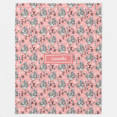 Couverture Polaire Parties scintillant rose et or rousse retour à la (Devant)