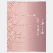 Couverture Polaire Parties scintillant rose Gold Blush Blanche polair (Devant)