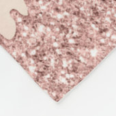 Couverture Polaire Parties scintillant rose Gold Blush Éclats Texte p (Coin)