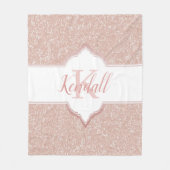 Couverture Polaire Parties scintillant rose Monogramme Lot (Devant)