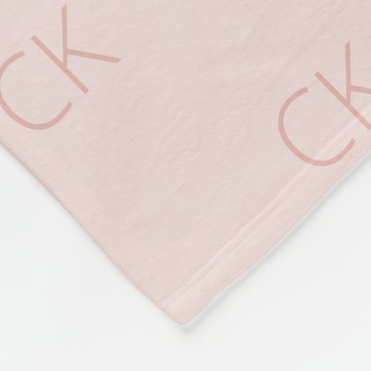 Couverture Polaire parties scintillant rose or rose monogramme initia (Coin)