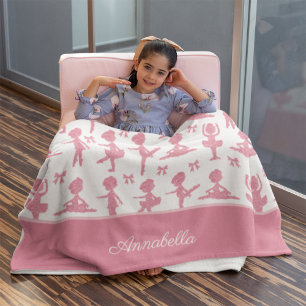 Couverture Polaire Parties scintillant rose petite fille Ballerina Ba