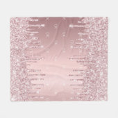 Couverture Polaire Parties scintillant rose vif gouttes brillant mono (Devant (Horizontal))