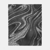 Couverture Polaire Parties scintillant Sliver Wavy sur noir (Devant)