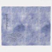 Couverture Polaire Parties scintillant Unicorne violette personnalisé (Devant (Horizontal))