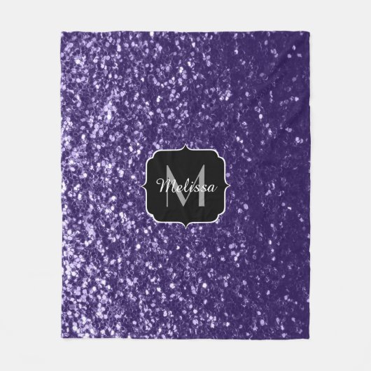 Couverture Polaire Parties scintillant violet foncé ultra violet scin (Devant)