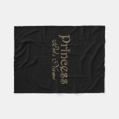 Couverture Polaire Parties scintillantes d'or sur princesse (Devant (Horizontal))