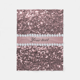 Couverture Polaire Parties scintillantes et diamants roses à la mode