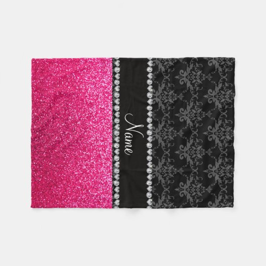 Couverture Polaire Parties scintillantes noires nommées (Devant (Horizontal))