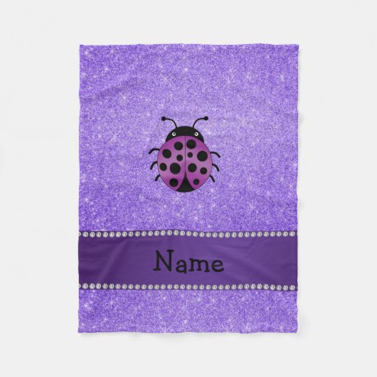 Couverture Polaire Parties scintillantes pourpres personnalisées de (Devant)