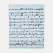 Couverture Polaire Partition de musique bleue (Devant)