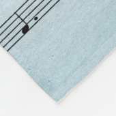 Couverture Polaire Partition de musique bleue (Coin)