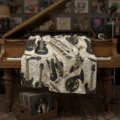 Couverture Polaire Partition et instruments Black/Gold ID481