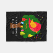 Couverture Polaire Partridge In A Pear Tree Twelve Days Of Christmas (Devant (Horizontal))