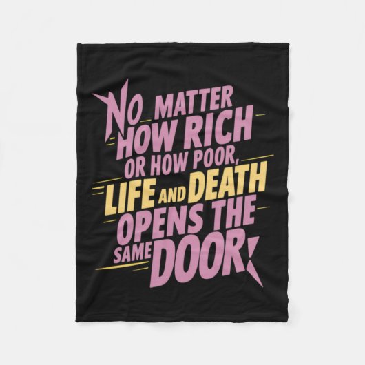 Couverture Polaire Pas Comme Il Est Riche Ou Pauvre... Autocollant (Devant)