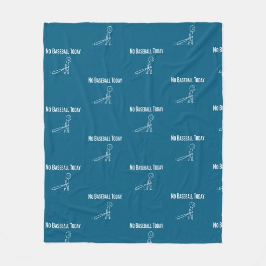 Couverture Polaire Pas de baseball aujourd'hui triste personnage en b (Devant)