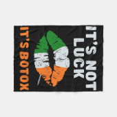 Couverture Polaire Pas de chance C'est Botox Esthéticienne St Patrick (Devant (Horizontal))