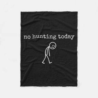Couverture Polaire Pas de chasse aujourd'hui Triste Stickman drôle po