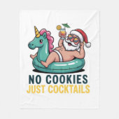 Couverture Polaire Pas de cookies Juste des cocktails Père Noël Summe (Devant)