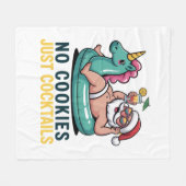 Couverture Polaire Pas de cookies Juste des cocktails Père Noël Summe (Devant (Horizontal))