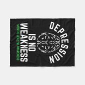 Couverture Polaire Pas de faiblesse Santé mentale Sensibilisation à l (Devant (Horizontal))