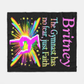 COUVERTURE POLAIRE PAS DE PEUR JUSTE FOI GYMNAST FLEECE BLANKET PERSO (Devant (Horizontal))