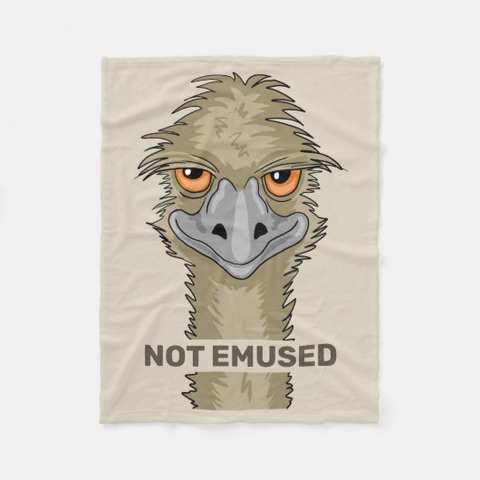 Couverture Polaire Pas Emused Funny Emu Pun Brown (Devant)