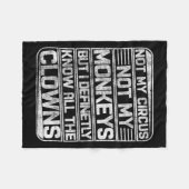 Couverture Polaire Pas Mon Cirque Pas Mes Singes Mais Je Connais Tout (Devant (Horizontal))