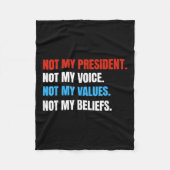 Couverture Polaire Pas Mon Président Pas Ma Voix Pas Mes Valeurs Pas (Devant)
