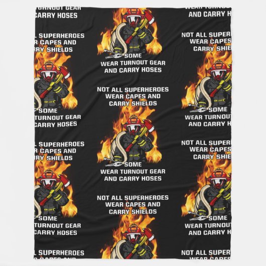 Couverture Polaire Pas tous les super-héros...pompier (Devant)