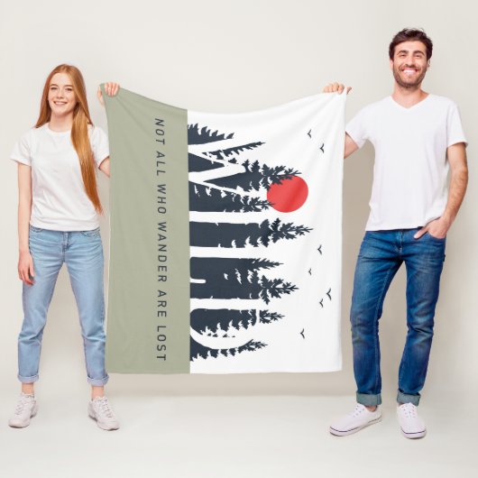 Couverture Polaire Pas Tous Qui Verront Nature Moderne Colorbloc (En situation)