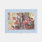 Couverture Polaire PASSERELLES : Bouledogue aux coiffeurs - (Devant (Horizontal))