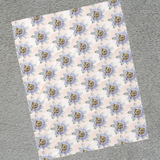 Couverture Polaire Passiflora Blanche polaire