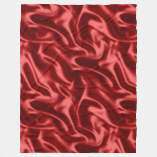 Couverture Polaire Passion Rouge Romantique Faux Satin (Devant)