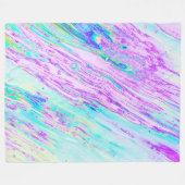 Couverture Polaire *~* Pastel Abstrait Mint Turquoise Aqua Magenta (Devant (Horizontal))