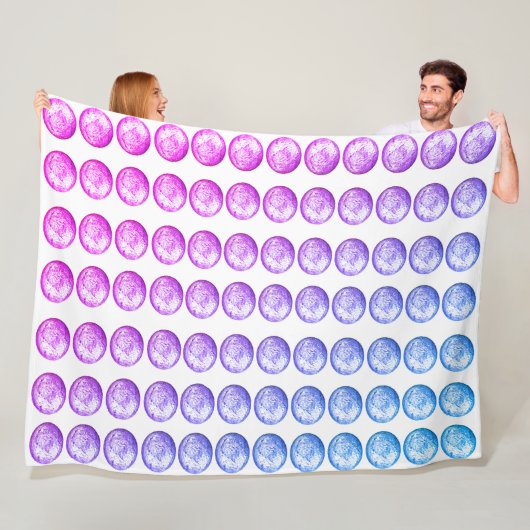 Couverture Polaire Pastel Balls Fleece Blanche (En situation)