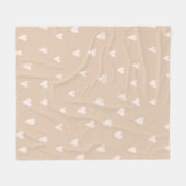 Couverture Polaire Pastel Beige Doodles Cute Heart Motif (Devant (Horizontal))