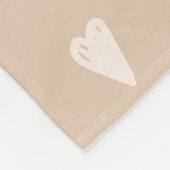Couverture Polaire Pastel Beige Doodles Cute Heart Motif (Coin)