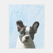 Couverture Polaire Pastel Blue Peekaboo Boston Terrier Puppy Nursery (Devant)