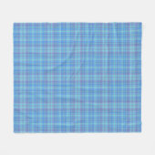 Couverture Polaire Pastel Blue Plaid Pattern (Devant (Horizontal))