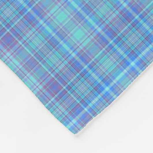 Couverture Polaire Pastel Blue Plaid Pattern (Coin)