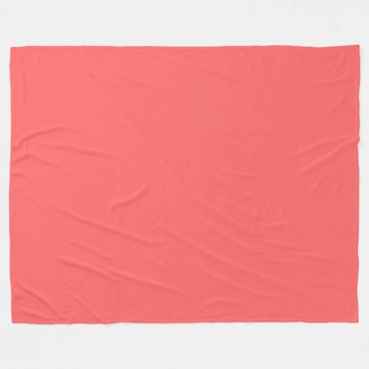 Couverture Polaire Pastel Blush Peach couleur solide (Devant (Horizontal))