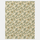 Couverture Polaire Pastel Botanical Blanket Sage Green Gold Elegance (Devant)