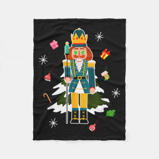 Couverture Polaire Pastel Christmas Nutcracker In Snow Christmas (Devant)