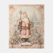 Couverture Polaire Pastel Christmas Retro Santa Claus Home Decor (Devant)