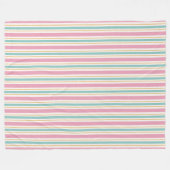 Couverture Polaire Pastel Christmas Stripes Motif sans charme (Devant (Horizontal))