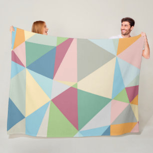 Couverture Polaire Pastel Colorful Moderne Abstrait Motif géométrique